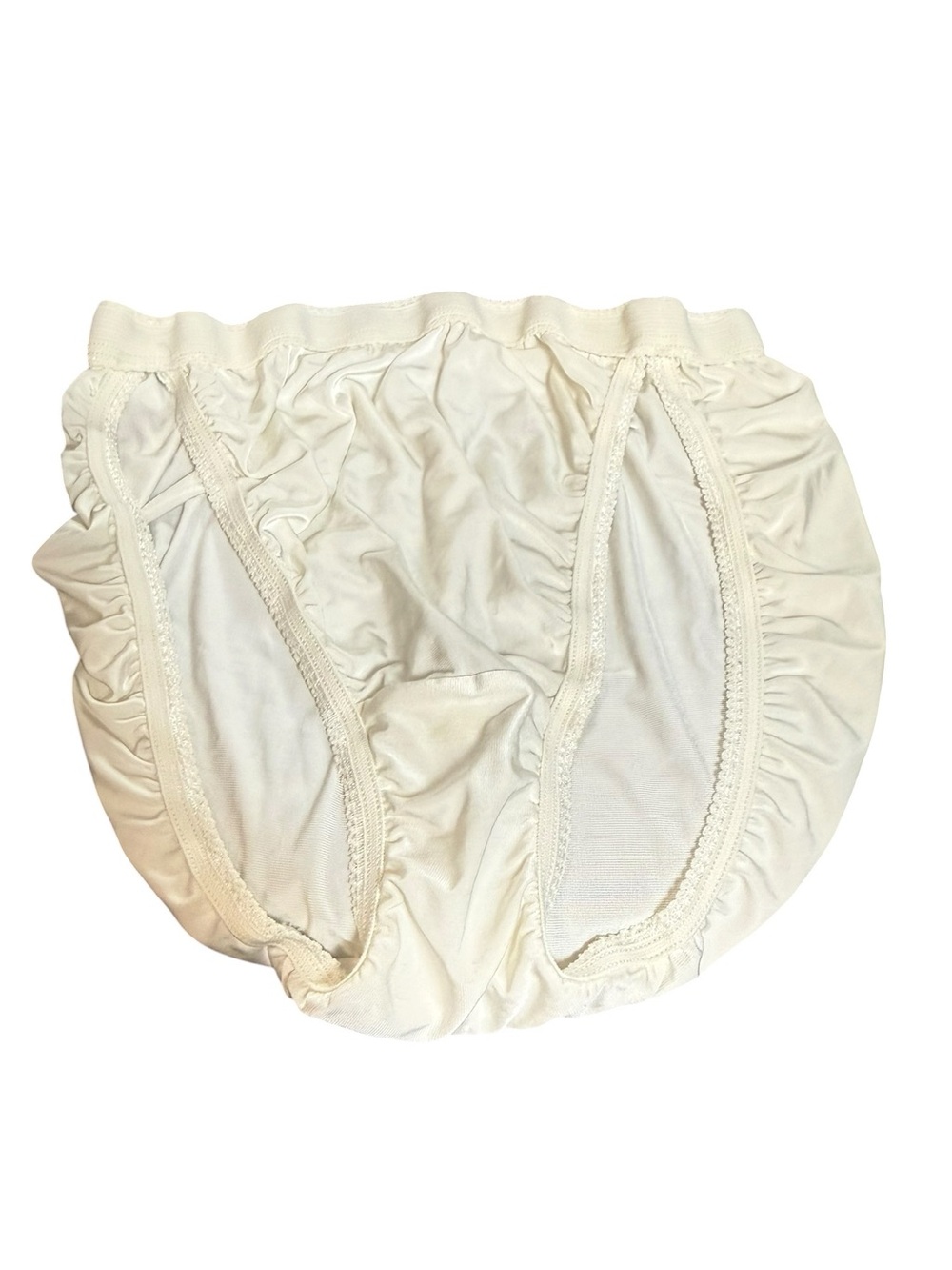 Wacoal Vintage Ivory Satin High-Cut Brief Panties Size 8/Medium - Picture 2 of 5